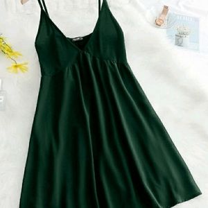 BRAND NEW DARK GREEN SHORT SUN DRESS